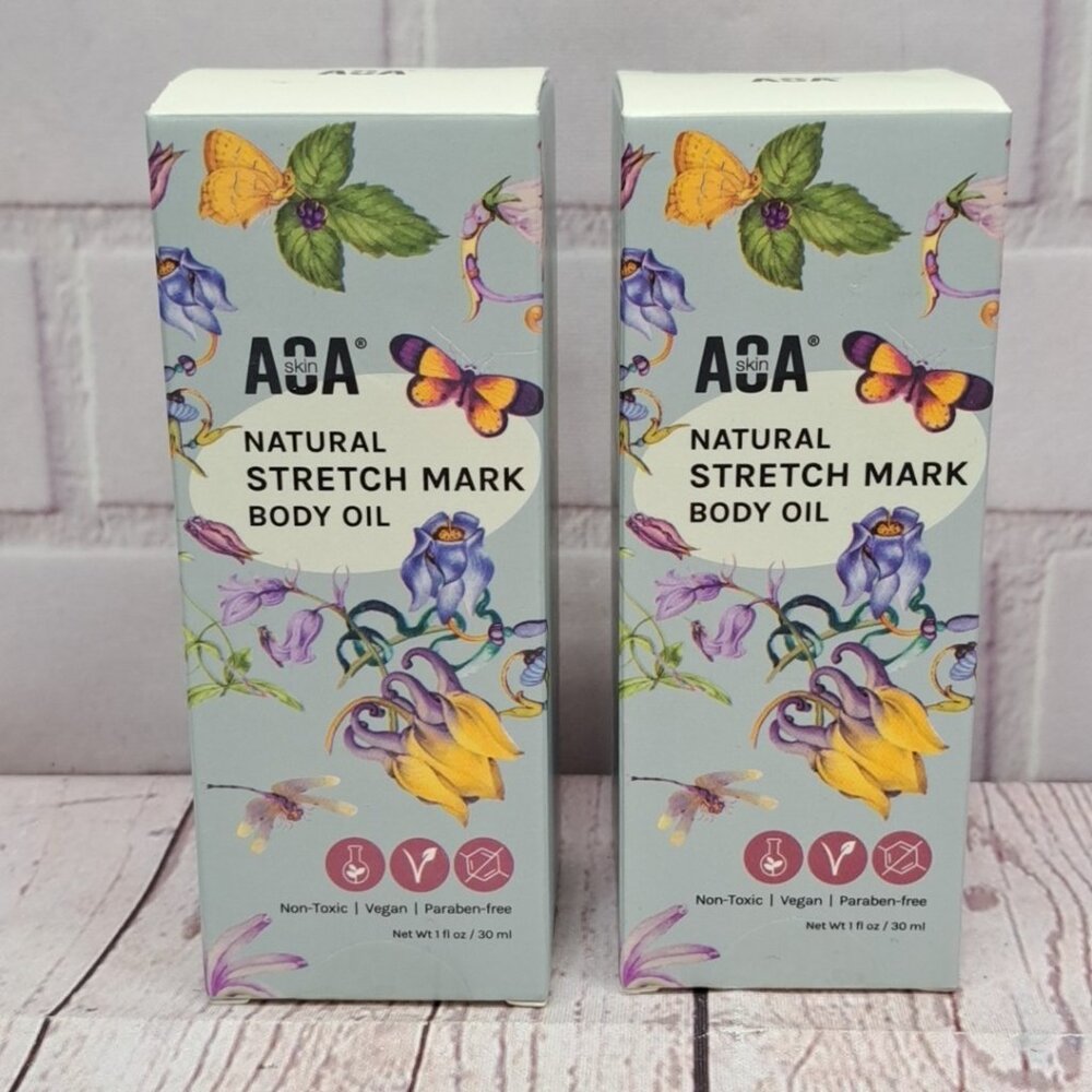 AOA Skin Natural Stretch Mark Body Oil Lot Of 2